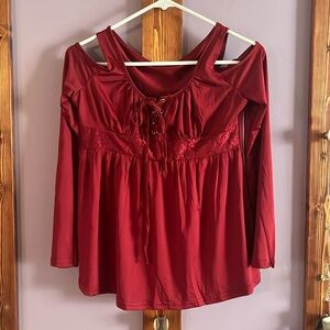 NWOTS gothic cold shoulder top